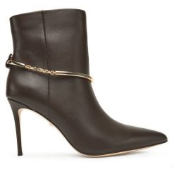 Botki Marciano Guess. Brązowe botki damskie Marciano Guess, bez obcasa, na szpilce, bez zapięcia. Za 1,319.00 zł.