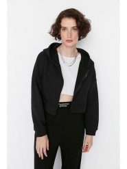 Trendyol Bluza w kolorze czarnym rozmiar: L. Czarne bluzy z kapturem damskie Trendyol, l. Za 52.99 zł.