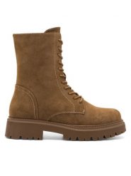 Jenny Fairy Trzewiki HAYLEY WS5875-33 Brązowy. Brązowe botki damskie Jenny Fairy, z syntetyku, bez obcasa, na płaskiej podeszwie, bez zapięcia. Za 159.99 zł.