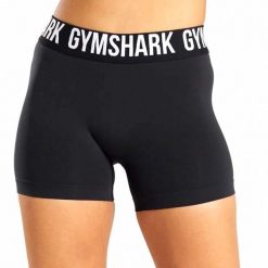Spodenki treningowe damskie Gymshark Flex. Czarne szorty damskie Gymshark, bez wzorów. Za 84.99 zł.