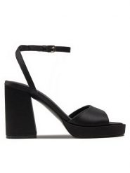 ONLY Shoes Sandały Onlarlo-1 15319237 Czarny. Czarne sandały damskie ONLY Shoes, bez wzorów, z materiału, bez obcasa, na słupku. Za 179.99 zł.
