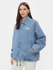 Calvin Klein Jeans Kurtka jeansowa Skater J20J223258 Niebieski Relaxed Fit. Niebieskie kurtki damskie Calvin Klein Jeans, l, bez wzorów, z bawełny, bez kaptura. Za 1,079.00 zł.
