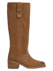 Pepe Jeans FOOTWEAR Skórzane kozaki w kolorze jasnobrązowym rozmiar: 37. Brązowe kozaki damskie Pepe Jeans FOOTWEAR, z jeansu, bez obcasa. Za 286.16 zł.