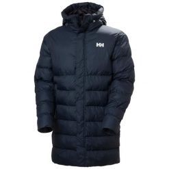 Kurtka puchowa Helly Hansen Oslo Puffy. Niebieskie kurtki męskie Helly Hansen, m, bez wzorów, z puchu, bez kaptura. W wyprzedaży za 1,157.50 zł.