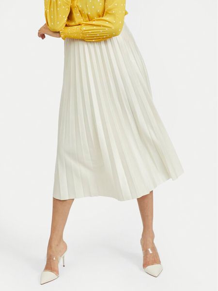 Vila Spódnica plisowana Nitban 14063241 Beżowy Regular Fit. Brązowe spódniczki damskie Vila, l, bez wzorów, z syntetyku, plisowane. Za 99.99 zł.