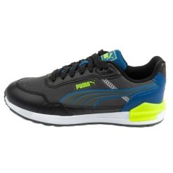 Buty Puma Gravition M 385873 04 czarne. Czarne buty sportowe na co dzień męskie z materiału, bez zapięcia, trekkingowe. W wyprzedaży za 328.84 zł.
