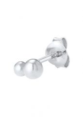 Elli Damskie kolczyki sztyfty kulki Geo Single Piece z kryształami ze srebra próby 925 Sterling Silver Nausznice 1 ct. Szare kolczyki damskie Elli, srebrne, na sztyftcie. Za 123.99 zł.