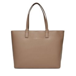 Torebka Tommy Hilfiger. Brązowe torebki klasyczne damskie Tommy Hilfiger, bez wzorów, bez dodatków. Za 419.99 zł.