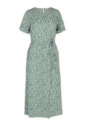 Długa sukienka z wzorem G-MARANTA. Zielone sukienki damskie Volcano, na co dzień, na lato, plus size, bez wzorów, z materiału, eleganckie, bez kołnierzyka, plus size, bez ramiączek, maxi, proste. Za 159.99 zł.