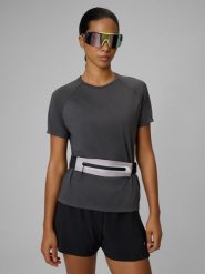 4F Koszulka do biegania szybkoschnąca damska - żółta S. Szare t-shirty damskie 4f, l, bez wzorów, z dzianiny, bez kołnierzyka. Za 129.99 zł.