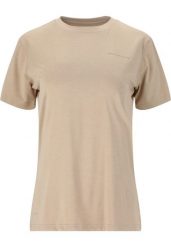 Koszulka treningowa damska Endurance Maje Melange S/S. Brązowe topy sportowe damskie Endurance, l, bez wzorów, z elastanu, bez ramiączek. Za 89.99 zł.