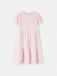 NAME IT Sukienka letnia 13240414 Różowy Regular Fit. Czerwone sukienki dziewczęce Name it, na lato, bez wzorów, z bawełny, bez ramiączek. Za 89.99 zł.