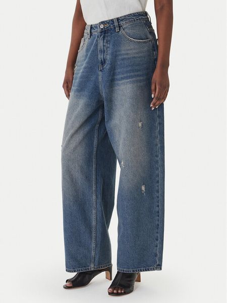 Eleh Jeansy EL098 Niebieski Wide Leg. Niebieskie jeansy damskie Eleh. Za 499.99 zł.