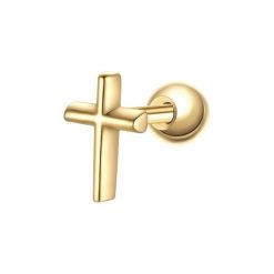 Glanzstücke München Kolczyki Krzyżyk Srebro wysokiej próby Żółte złoto 1 ct Damski. Żółte kolczyki damskie Glanzstücke München, pozłacane. Za 109.99 zł.