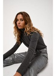 AUTHENTIC CASHMERE Kaszmirowy golf "Bise" w kolorze antracytowym rozmiar: XXL. Czarne golfy damskie AUTHENTIC CASHMERE, xxl, bez wzorów, z kaszmiru, bez ramiączek. Za 387.24 zł.