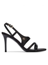 Just Cavalli Sandały 80RA3S27 ZSE44 Czarny. Czarne sandały damskie Just Cavalli, bez wzorów, z materiału, bez obcasa, na szpilce. Za 862.99 zł.