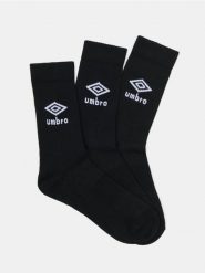 Prążkowane skarpetki 3 pack Umbro - czarny. Czarne skarpetki męskie Sinsay, bez wzorów, prążkowane. Za 22.99 zł.