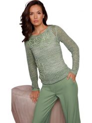 Creation L Sweter w kolorze zielonym rozmiar: 38. Zielone swetry klasyczne damskie creation L, l, bez kołnierzyka. Za 199.95 zł.