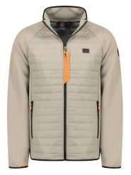 Geographical Norway Kurtka polarowa "Traboule" w kolorze beżowo-szarym rozmiar: XXL. Brązowe kurtki męskie Geographical Norway, xxl, bez wzorów, z polaru, bez kaptura. Za 178.79 zł.