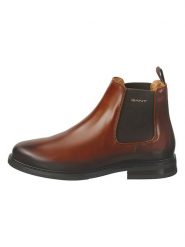 GANT Footwear Skórzane sztyblety "St Fairkon" w kolorze czarno-brązowym rozmiar: 40. Brązowe sztyblety męskie GANT Footwear, ze skóry, bez zapięcia. Za 152.26 zł.