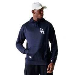 New Era Mlb Essentials Bluza Z Kapturem Losdod Dorośli. Niebieskie bluzy z kapturem męskie New Era, l, z materiału. Za 259.99 zł.