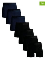 Muchachomalo Bokserki (7 par) w kolorze czarno-granatowym rozmiar: S. Czarne bokserki męskie Muchachomalo, bez wzorów. Za 217.99 zł.