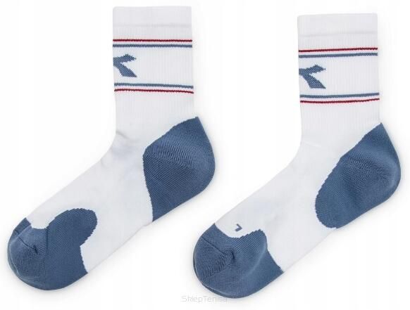 Skarpety tenisowe Diadora Socks Court. Białe skarpetki damskie Diadora, bez wzorów, z elastanu. Za 42.99 zł.