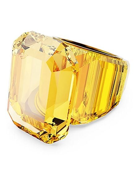 Swarovski Pierścionek z kryształem rozmiar: 58. Żółte pierścionki damskie Swarovski, z kryształem, sztuczne. Za 448.99 zł.