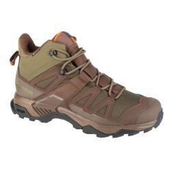Buty Trekkingowe Salomon X Ultra Tracker Gtx L47607100 brązowe. Brązowe buty trekkingowe męskie z materiału, bez zapięcia. Za 973.19 zł.
