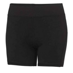 Damskie Spodenki Treningowe. Czarne szorty damskie JUST COOL, bez wzorów, sportowe. Za 98.99 zł.
