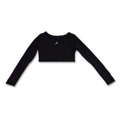 Koszulka sportowa damska Nike Air Jordan Core Longsleeve Top Wmns. Czarne bluzki sportowe damskie Nike, l, z bawełny, bez kołnierzyka, bez ramiączek. Za 192.95 zł.