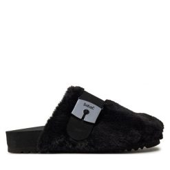 Klapki Scholl. Czarne klapki damskie Scholl, bez wzorów, bez obcasa. Za 239.99 zł.