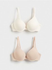 Biustonosz push up 2 pack - złamana biel. Biustonosze Reserved, bez wzorów, z dzianiny. Za 99.99 zł.
