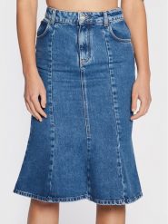 Pinko Spódnica jeansowa Gracchio 1J1119 A0A0 Niebieski Regular Fit. Niebieskie spódniczki damskie Pinko, bez wzorów, z jeansu. Za 649.99 zł.