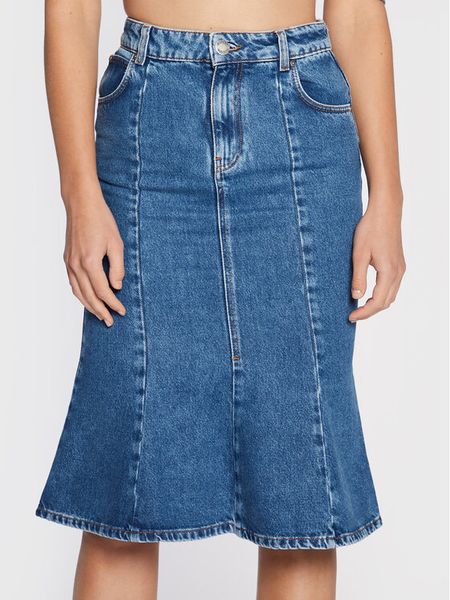 Pinko Spódnica jeansowa Gracchio 1J1119 A0A0 Niebieski Regular Fit. Niebieskie spódniczki damskie Pinko, bez wzorów, z bawełny. Za 489.99 zł.