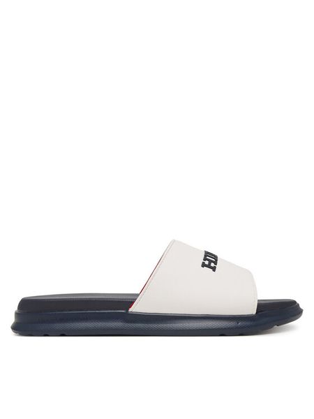 Tommy Hilfiger Klapki Dual Density Hilfiger Pool Slide FM0FM05797 Biały. Białe klapki i japonki męskie Tommy Hilfiger, z syntetyku. Za 145.99 zł.