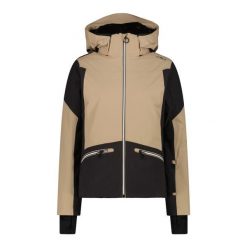 Kurtka narciarska damska CMP 34W4426. Brązowe kurtki damskie CMP, bez wzorów, z elastanu, z kapturem, narciarskie. Za 1,299.00 zł.