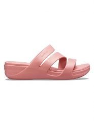 Crocs Klapki "Monterey" w kolorze jasnoróżowym rozmiar: 34/35. Różowe klapki damskie Crocs, bez wzorów, bez obcasa. Za 100.99 zł.
