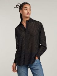 G-Star Bluzka w kolorze czarnym rozmiar: L. Czarne bluzki damskie G-Star, l, bez wzorów, retro, bez kołnierzyka, bez ramiączek. Za 191.42 zł.