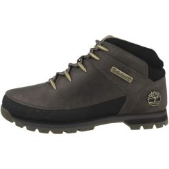 Buty do chodzenia męskie Timberland Euro Sprint Mid Lace. Brązowe buty sportowe na co dzień męskie Timberland, z materiału, bez zapięcia, do biegania. Za 649.99 zł.