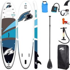 Deska SUP touring ADULT F2 SECTOR 12'2" BLUE z pompką elektryczną i torbą. Białe torebki klasyczne damskie F2, bez wzorów, bez dodatków. W wyprzedaży za 1,549.00 zł.