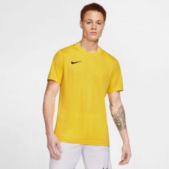 Koszulka piłkarska męska Nike Park Vii. Żółte t-shirty sportowe męskie Nike, m, z materiału, bez ramiączek, na fitness i siłownię, dri-fit (nike). Za 99.99 zł.