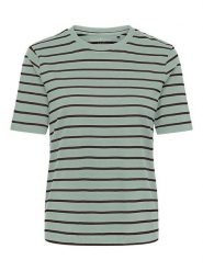 ONLY Koszulka w kolorze zielonym rozmiar: L. Zielone bluzki damskie Only, l, bez wzorów, z bawełny, bez kołnierzyka, bez ramiączek. Za 64.95 zł.