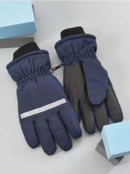 Rękawiczki narciarskie - granatowy. Niebieskie rękawiczki dziecięce Sinsay, z materiału, bez ramiączek. Za 25.99 zł.