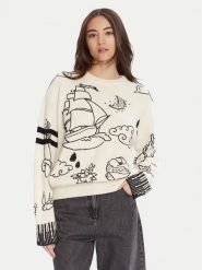PINKO Sweter Andros 105427 A2PK Écru Regular Fit. Swetry klasyczne damskie Pinko, l, z wełny, bez kołnierzyka. Za 1,429.00 zł.