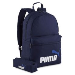 Plecak Puma Phase. Niebieskie plecaki damskie Puma, bez wzorów, z materiału. Za 111.00 zł.