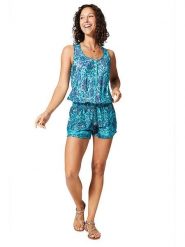 Ipanima Kombinezon w kolorze niebiesko-turkusowym rozmiar: 38/40. Niebieskie kombinezony damskie Ipanima, bez wzorów, sportowe, bez kołnierzyka, bez ramiączek. Za 78.99 zł.