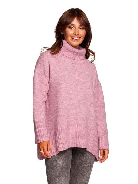 Be Wear Golf w kolorze jasnoróżowym rozmiar: S/M. Różowe golfy damskie Be Wear, m, bez wzorów, z wełny, bez ramiączek. Za 206.45 zł.