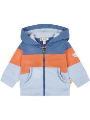 Steiff Bluza w kolorze niebieskim rozmiar: 62. Niebieskie bluzy i bluzki niemowlęce Steiff, bez wzorów, z jeansu, bez ramiączek, bez kaptura. Za 92.21 zł.