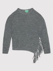 United Colors Of Benetton Sweter 1076C1125 Szary Oversize. Szare swetry dziewczęce United Colors Of Benetton, bez wzorów, z syntetyku, bez kołnierzyka. Za 99.99 zł.